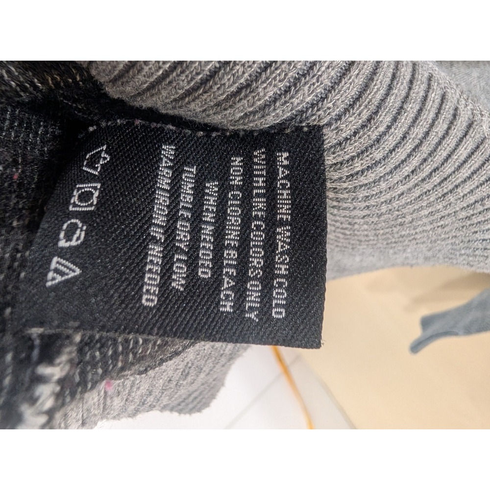 Men's Marx & Dutch Collection Striped 1/4‎ Zip Pullover Sweater Gray Medium - Picture 4 of 6